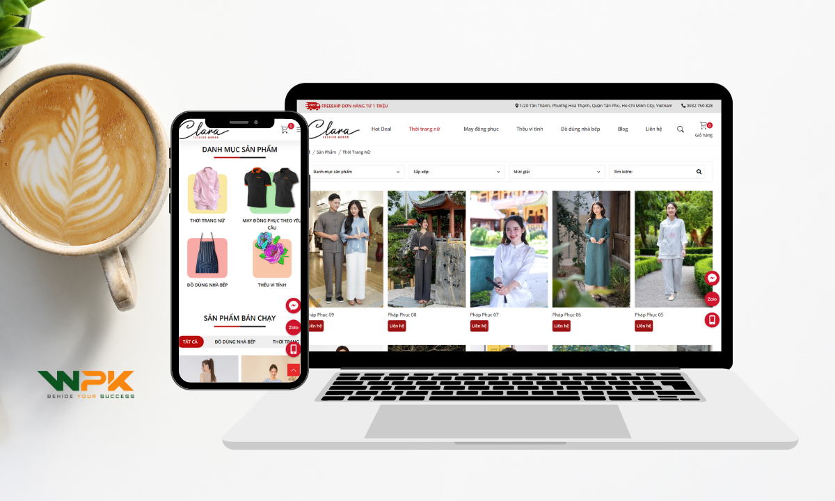 Thiết kế website bán hàng thời trang clarafashion