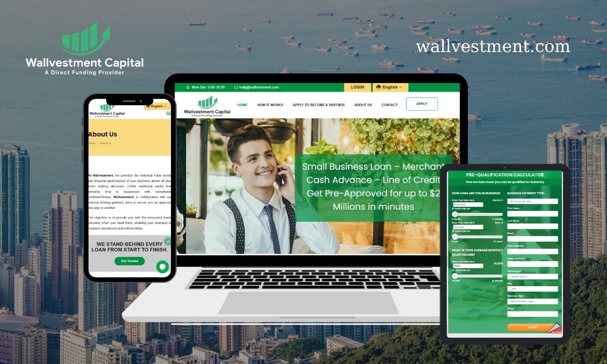 Thiết kế web công ty tài chính - Website tài chính công ty Wallvesment