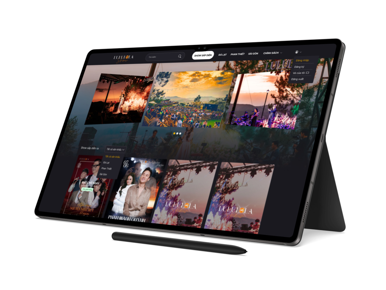 Website đặt vé show diễn Lululola tại Đà Lạt