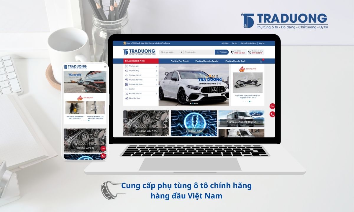 Website tmdt công ty TNHH Thương mại và Vận tải Xuất nhập khẩu Trà Dương